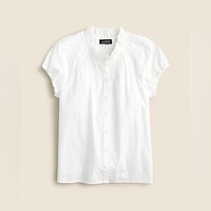 J.Crew Smocked-neck top